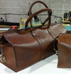 1933 Weekender Duffel Bag (Burnt Timber Leather) - The Speakeasy Leather Co