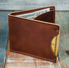 3-Slot Front Pocket Card Sleeve Wallet - 21st Amendment (Tobacco Snakebite Leather) - The Speakeasy Leather Co