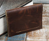 4-Slot Front Pocket Card Sleeve Wallet - The Dip (Tobacco Snakebite Leather) - The Speakeasy Leather Co