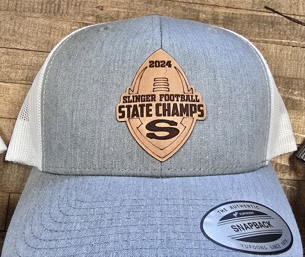 Slinger football state champion hats