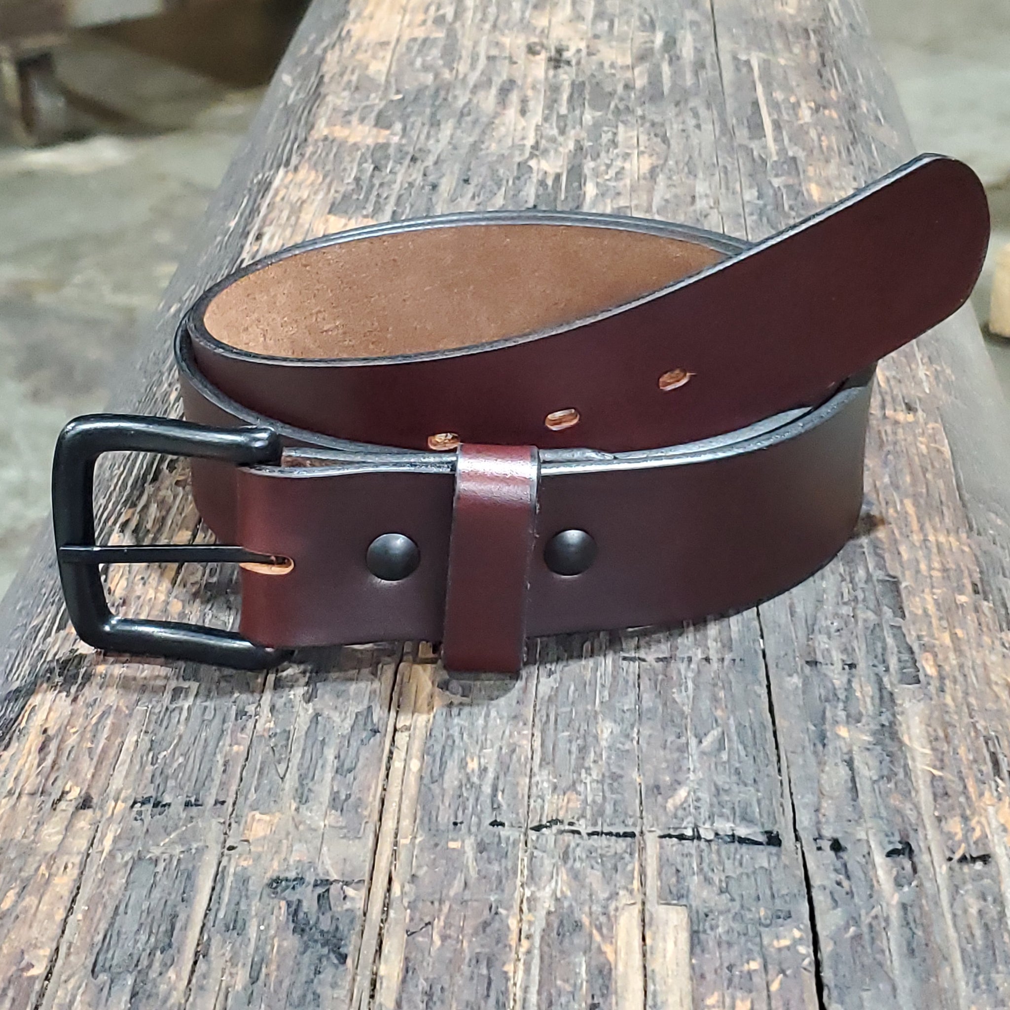 Leather Belt, Thick Men's Full Grain
