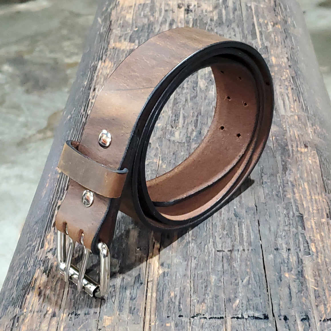 The Casual Reinforcement Belt | Made in USA | Full Grain Leather | Men's Belt - The Speakeasy Leather Co