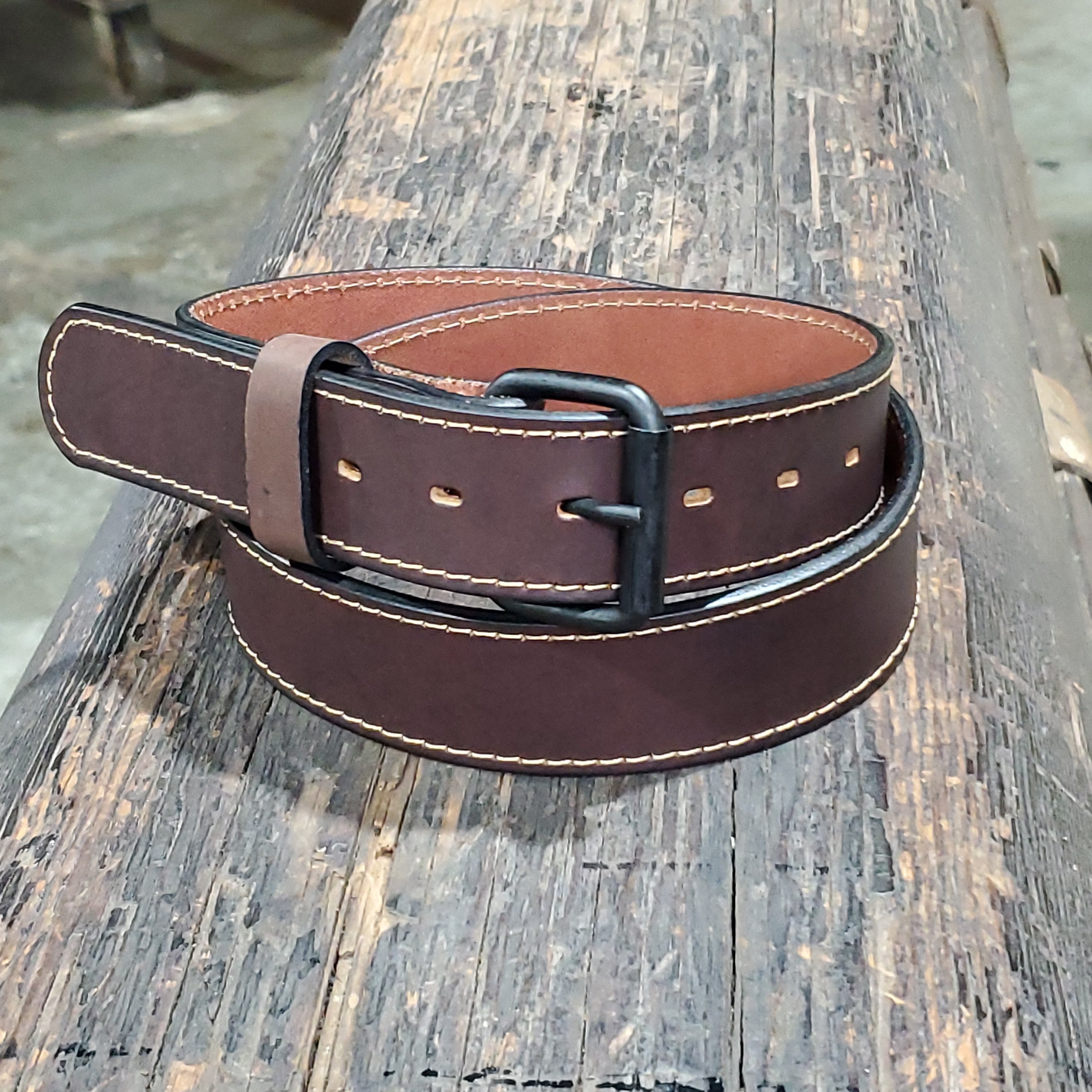 The Bootlegger Leather Belt | Made in USA | Full Grain Leather | Mens Belt