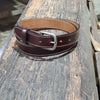The Skinny Grizzly Belt | MADE IN USA | Full Grain Leather | Men's Dress Belt - The Speakeasy Leather Co