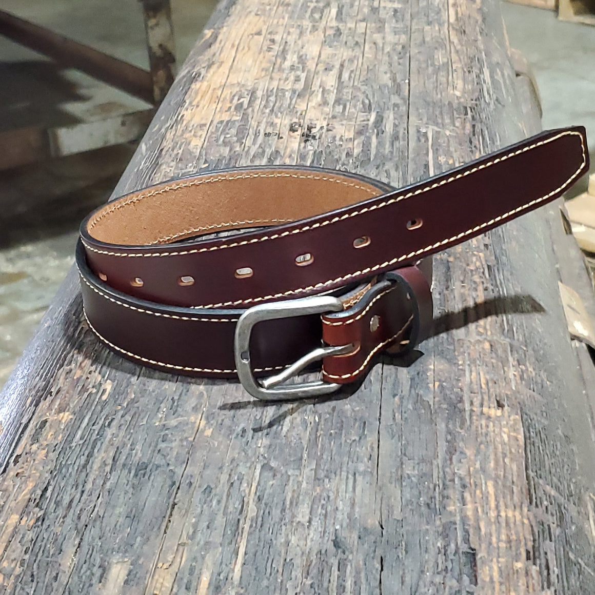 The Skinny Grizzly Belt | MADE IN USA | Full Grain Leather | Men's Dress Belt - The Speakeasy Leather Co