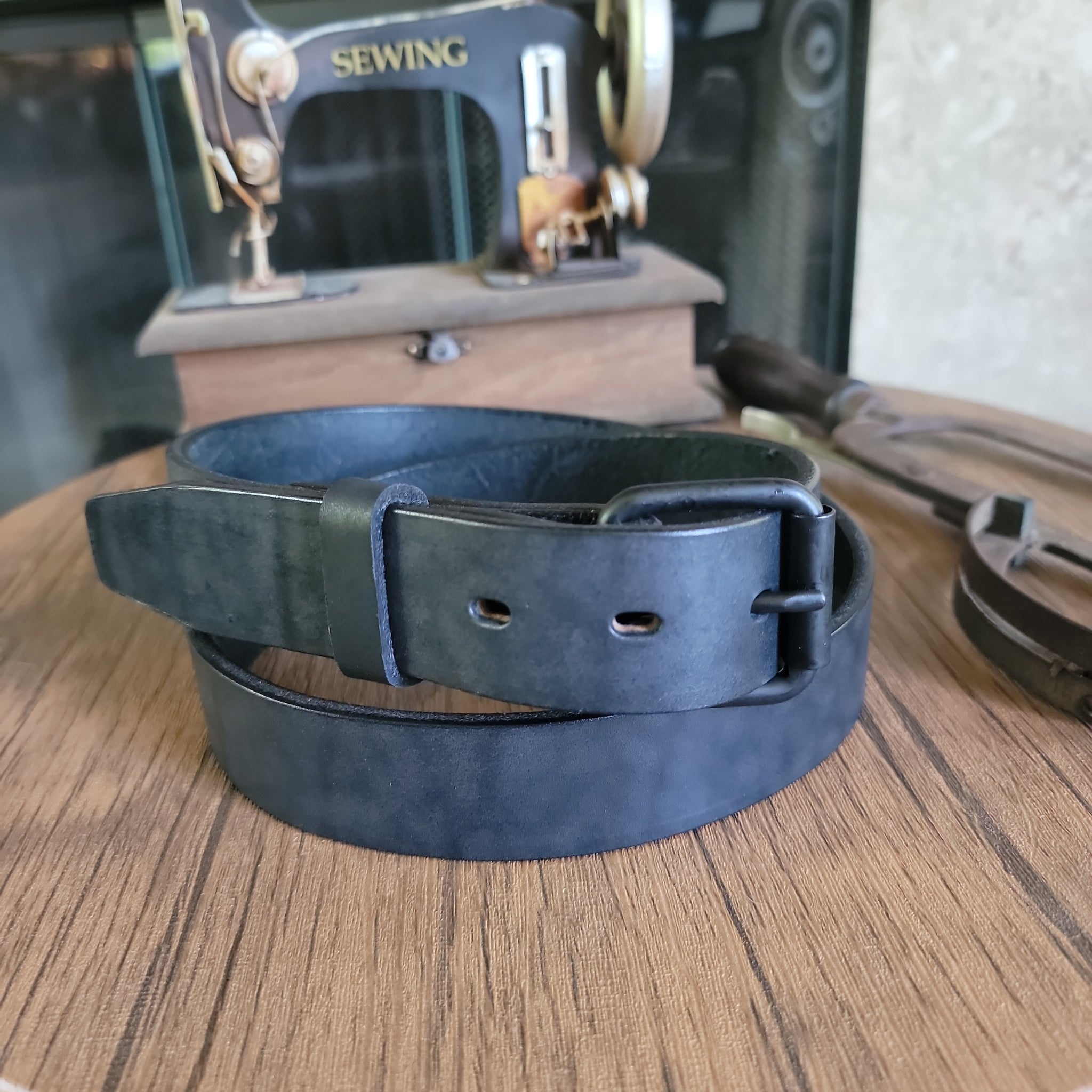 1.25 High Roller Dress Belt | MADE IN USA | Heavy Veg Leather | Men's Dress Belt 38 / Black 1.25 High Roller Dress Belt | MADE IN USA | Heavy Veg Leather | Men's Dress Belt 38 / Black