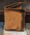 6-Slot Trifold Wallet - The Stanza (Burnt Timber Leather) - The Speakeasy Leather Co