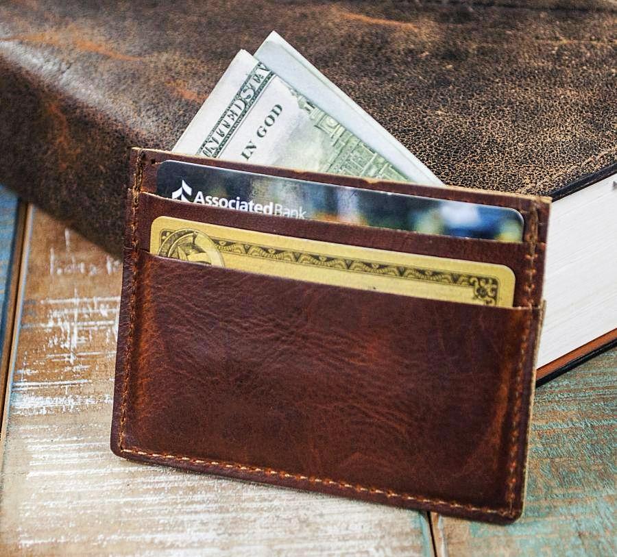 5-Slot Super Slim Front Pocket Card Sleeve Wallet (Tobacco Snakebite Leather) 5-Slot Super Slim Front Pocket Card Sleeve Wallet (Tobacco Snakebite Leather)