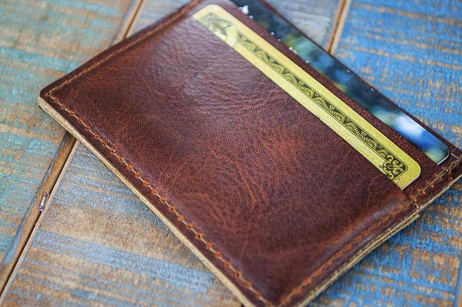 5-Slot Super Slim Front Pocket Card Sleeve Wallet (Tobacco Snakebite Leather) 5-Slot Super Slim Front Pocket Card Sleeve Wallet (Tobacco Snakebite Leather)