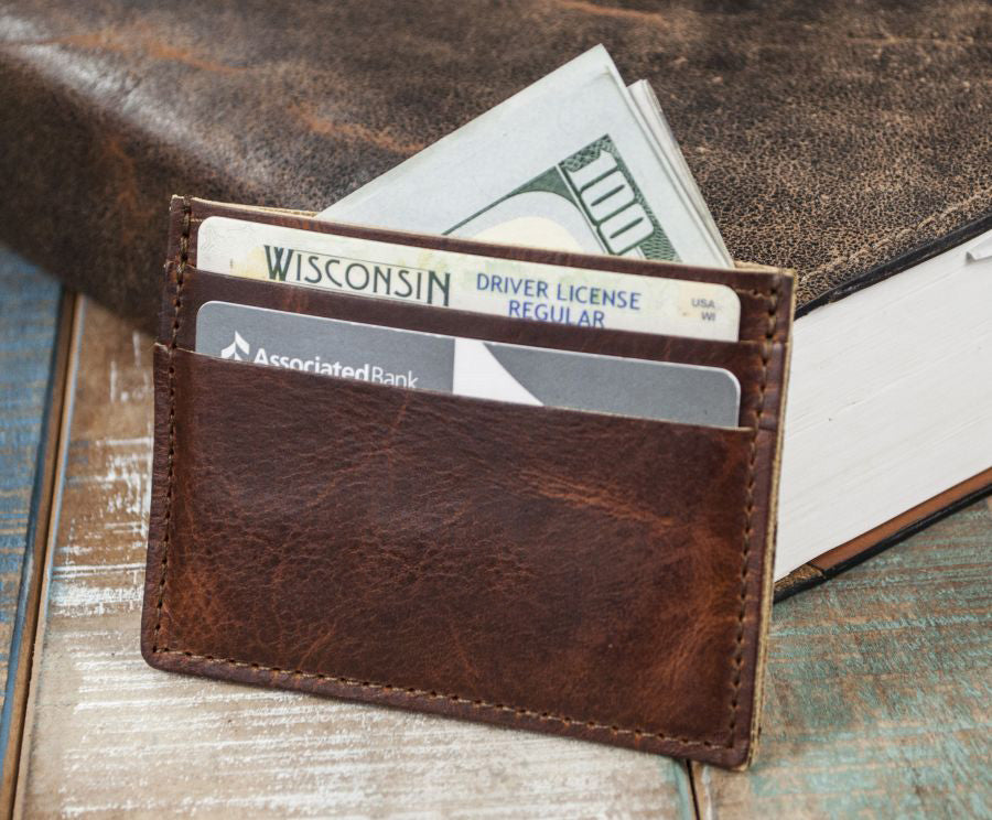 Men's Slim Front Pocket Wallet with 5 Slots - Main Street Forge