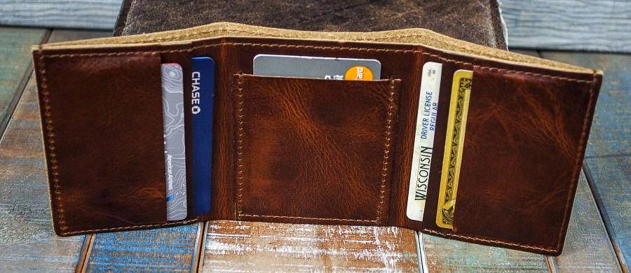 3-Slot Front Pocket Card Sleeve Wallet - 21st Amendment (Tobacco Snakebite  Leather)