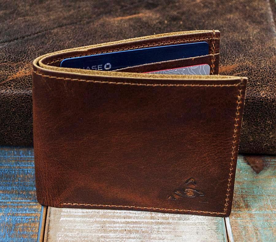 7 Slot Bifold Wallet   The Classic Brindle Pull up Leather   The